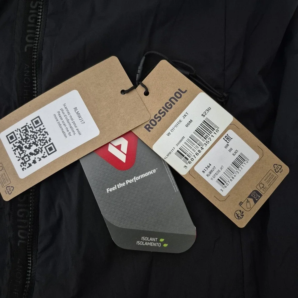 Rossignol Opside Primaloft Jacket Womens Med Black  Water Repellent Full Zip NEW
